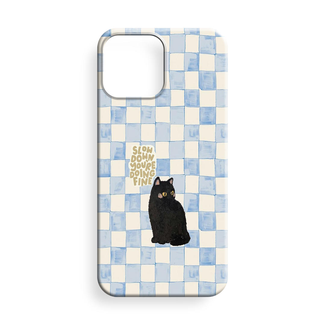 Düşünceli Kedi Premium Telefon Kılıfı -25